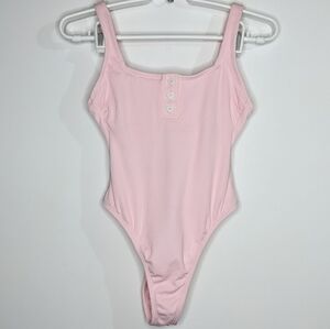 ✨3/$15  Stoney Clover Ln for Target pink ribbed one piece swimsuit XS